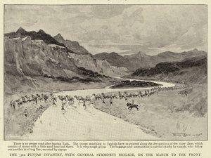 La 33ª fanteria del Punjab, con la brigata del generale Symmons, in marcia verso il fronte da Frank Craig